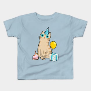 Intense Gaze Birthday Cat Kids T-Shirt